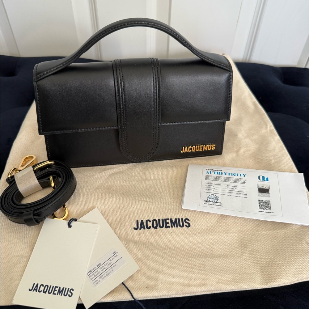 SOLD!!! Jacquemus Black Leather Le Grand Bambino - Picture 3 of 8